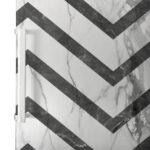 Αυτοκόλλητο ψυγείου GEOMETRIC BLACK AND WHITE MARBLE