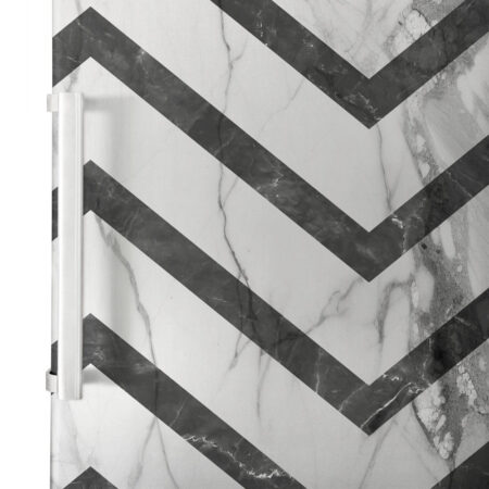 Αυτοκόλλητο ψυγείου GEOMETRIC BLACK AND WHITE MARBLE - Απομιμηση υλικων Sticky 2
