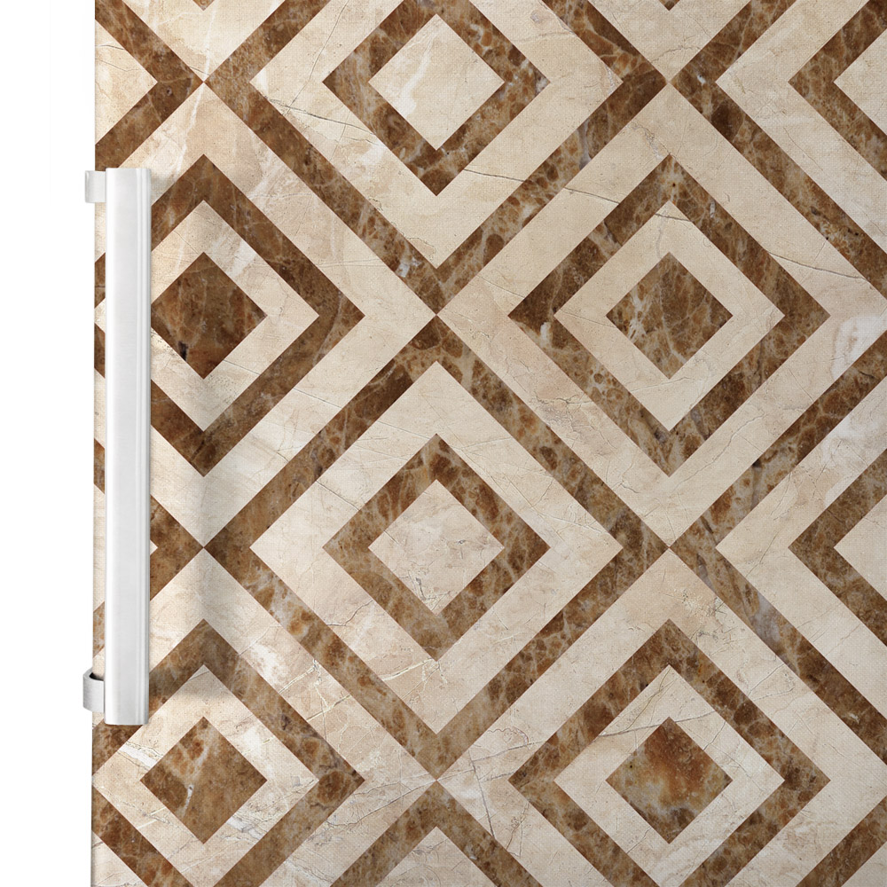 Αυτοκόλλητο ψυγείου GEOMETRIC BROWN MARBLE