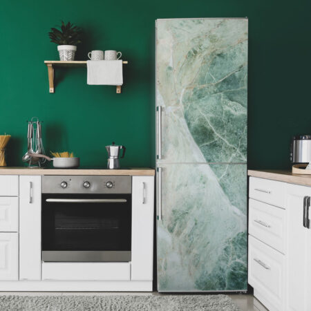 Αυτοκόλλητο ψυγείου GREEN AND BEIGE MARBLE - Απομιμηση υλικων Sticky 1