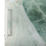 Αυτοκόλλητο ψυγείου GREEN AND BEIGE MARBLE