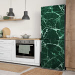 Αυτοκόλλητο ψυγείου GREEN AND WHITE MARBLE