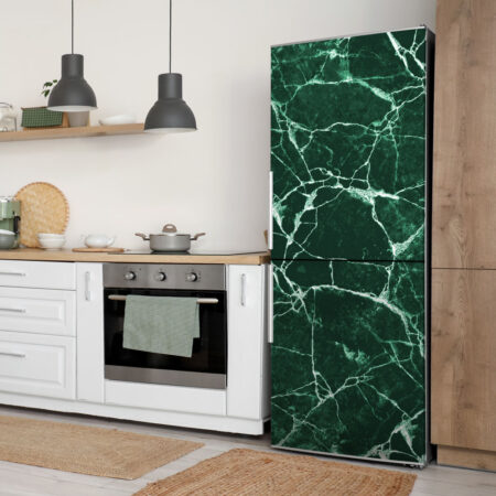 Αυτοκόλλητο ψυγείου GREEN AND WHITE MARBLE - Απομιμηση υλικων Sticky 1