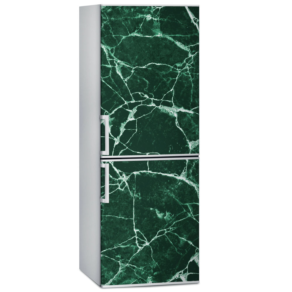 Αυτοκόλλητο ψυγείου GREEN AND WHITE MARBLE