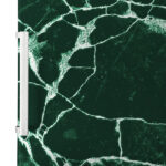 Αυτοκόλλητο ψυγείου GREEN AND WHITE MARBLE
