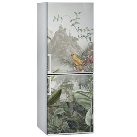 Αυτοκόλλητο ψυγείου JUNGLE PARROT - Floral