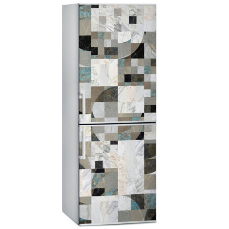 Αυτοκόλλητο ψυγείου MARBLE TILES GEOMETRICAL - Απομιμηση υλικων