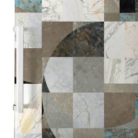 Αυτοκόλλητο ψυγείου MARBLE TILES GEOMETRICAL - Απομιμηση υλικων Sticky 2