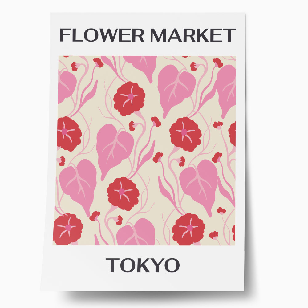 Πόστερ MATISSE STYLE BOTANICAL FLOWER MARKET TOKYO