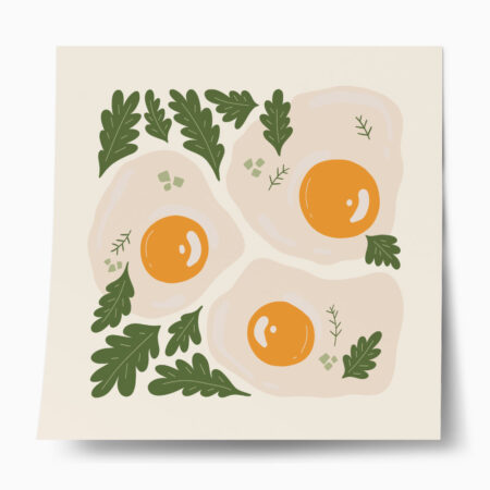 Πόστερ MATISSE STYLE FRIED EGGS - Food & Drink Sticky 1