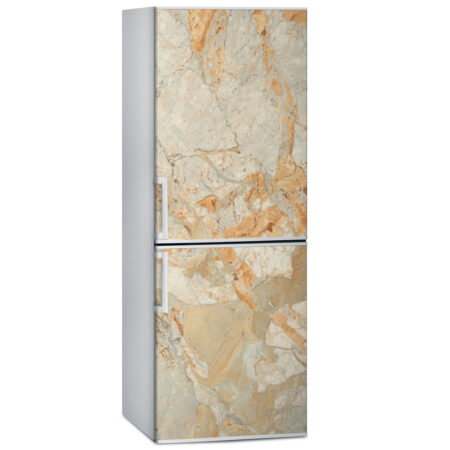 Αυτοκόλλητο ψυγείου ORANGE AND BEIGE MARBLE - Απομιμηση υλικων