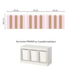Αυτοκόλλητα για Κουτιά Αποθήκευσης Trofast PINK AND BROWN STRIPES