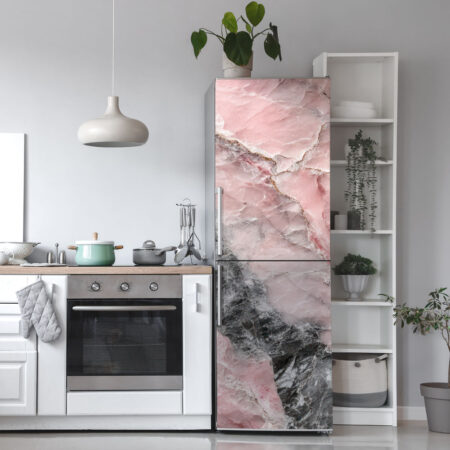 Αυτοκόλλητο ψυγείου PINK AND GREY MARBLE - Απομιμηση υλικων Sticky 1