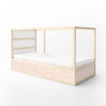 Αυτοκολλητα Επίπλων για Κρεβάτι KURA PINK LEAVES