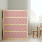 Αυτοκολλητα Επίπλων για Κρεβάτι KURA PINK SQUARES
