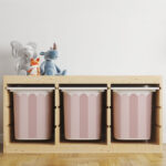 Αυτοκόλλητα για Κουτιά Αποθήκευσης Trofast PINK STRIPES