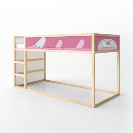 Αυτοκολλητα Επίπλων για Κρεβάτι KURA PINK VINTAGE CAR - Αυτοκόλλητα για κρεβάτια IKEA KURA Sticky 4