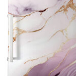Αυτοκόλλητο ψυγείου PURPLE AND GOLD MARBLE