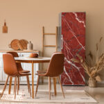 Αυτοκόλλητο ψυγείου RED MARBLE
