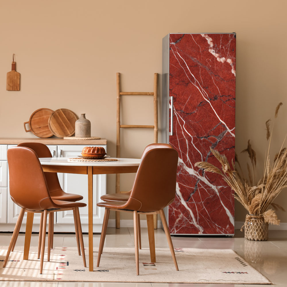 Αυτοκόλλητο ψυγείου RED MARBLE