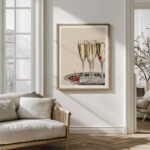 Πόστερ RETRO TRENDY CHAMPAGNE GLASSES