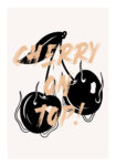 Πόστερ RETRO TRENDY CHERRY ON TOP
