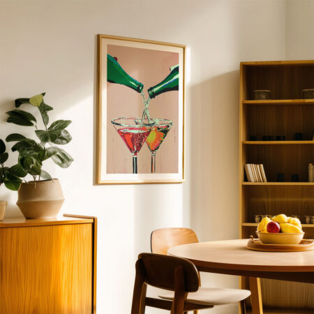 Πόστερ RETRO TRENDY COCKTAIL GLASSES