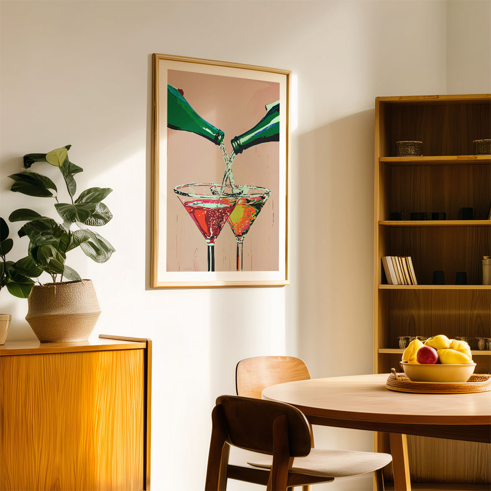 Πόστερ RETRO TRENDY COCKTAIL GLASSES