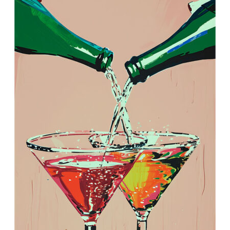 Πόστερ RETRO TRENDY COCKTAIL GLASSES - Food & Drink Sticky 3