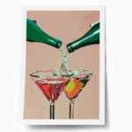 Πόστερ RETRO TRENDY COCKTAIL GLASSES