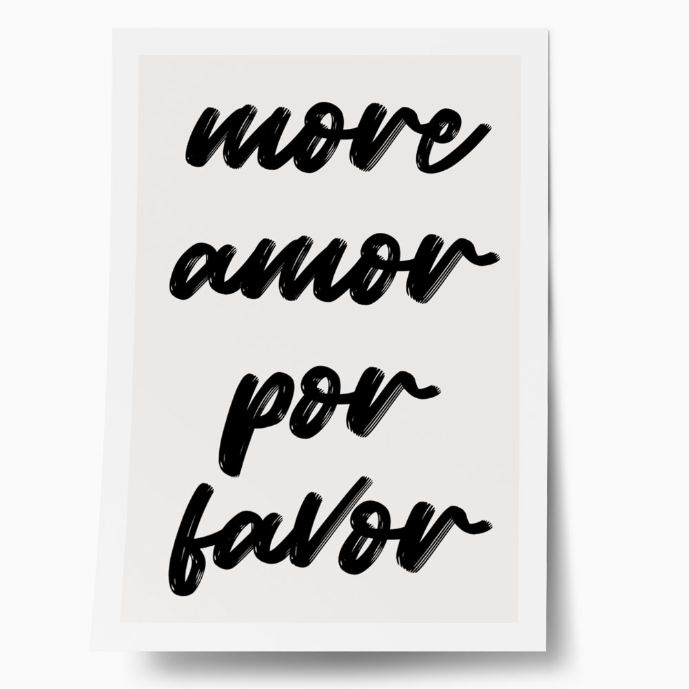 Πόστερ RETRO TRENDY MORE AMOR POR FAVOR