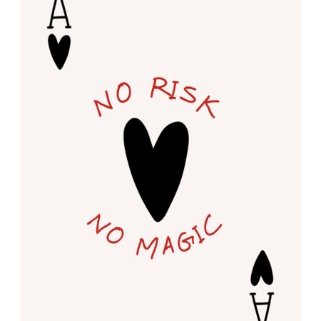 Πόστερ RETRO TRENDY NO RISK NO MAGIC - Φρασεις - Κείμενο Sticky 3