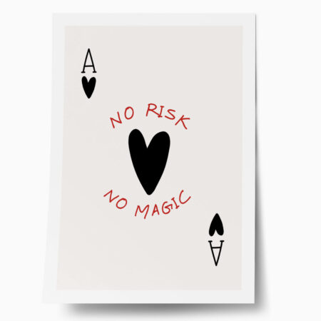 Πόστερ RETRO TRENDY NO RISK NO MAGIC - Φρασεις - Κείμενο Sticky 1