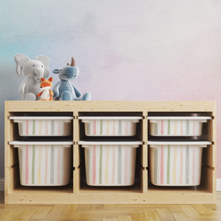 Αυτοκόλλητα για Κουτιά Αποθήκευσης Trofast WATERCOLOR STRIPES - Αυτοκόλλητα για κουτιά IKEA TROFAST