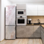 Αυτοκόλλητο ψυγείου WHITE AND PINK MARBLE
