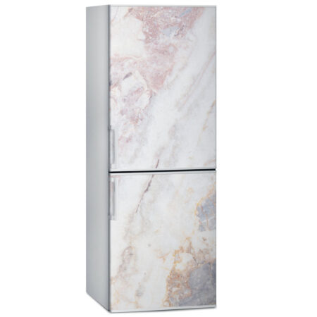 Αυτοκόλλητο ψυγείου WHITE AND PINK MARBLE - Απομιμηση υλικων