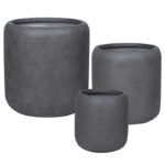 ΚΑΣΠΩ FIBERCLAY ΣΕΤ/3 ΓΚΡΙ ΑΝΘΡΑΚΙ ΒΑΡΕΛΙ ΠΟΜΠΕ - S:Φ32x34, M:Φ42x43, L:Φ54x55cm 16/ΠΑΛ