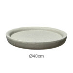 ΠΙΑΤΟ FIBER CLAY ΜΠΕΖ-ΓΡΑΝΙΤΗ ΣΤΡΟΓΓΥΛΟ ΓΙΑ ΚΑΣΠΩ - Φ40x3.5cm