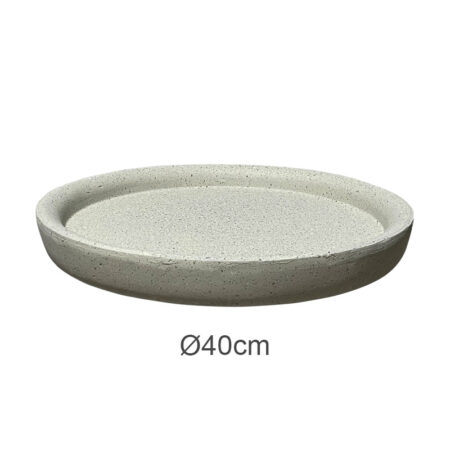 ΠΙΑΤΟ FIBER CLAY ΜΠΕΖ-ΓΡΑΝΙΤΗ ΣΤΡΟΓΓΥΛΟ ΓΙΑ ΚΑΣΠΩ - Φ40x3.5cm - Κασπω