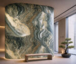 PVC Panel τοιχου 122cm x 280cm x 2,8mm ONYX GREEN 901