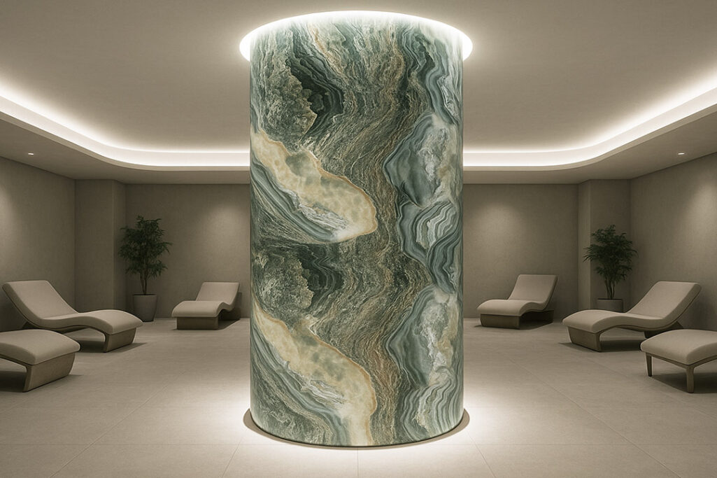 PVC Panel τοιχου 122cm x 280cm x 2,8mm ONYX GREEN 901