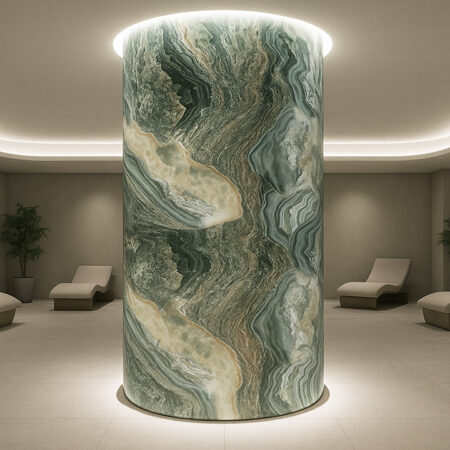PVC Panel τοιχου 122cm x 280cm x 2,8mm ONYX GREEN 901 -  Sticky 4