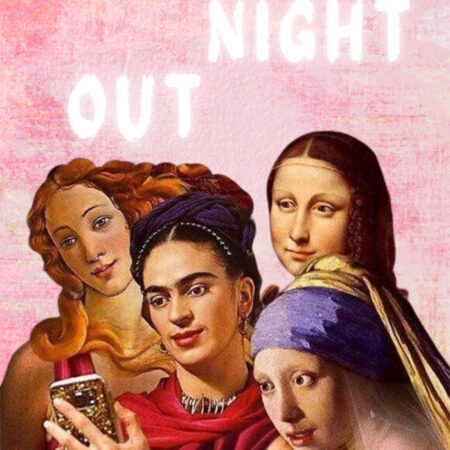 Πόστερ ALTERED ART GIRLS NIGHT OUT - Φρασεις - Κείμενο Sticky 3