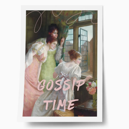 Πόστερ ALTERED ART GOSSIP TIME - Φρασεις - Κείμενο Sticky 1