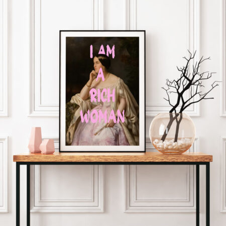 Πόστερ ALTERED ART I AM A RICH WOMAN - Φρασεις - Κείμενο