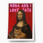 Πόστερ ALTERED ART MONA AND I LOVE CATS