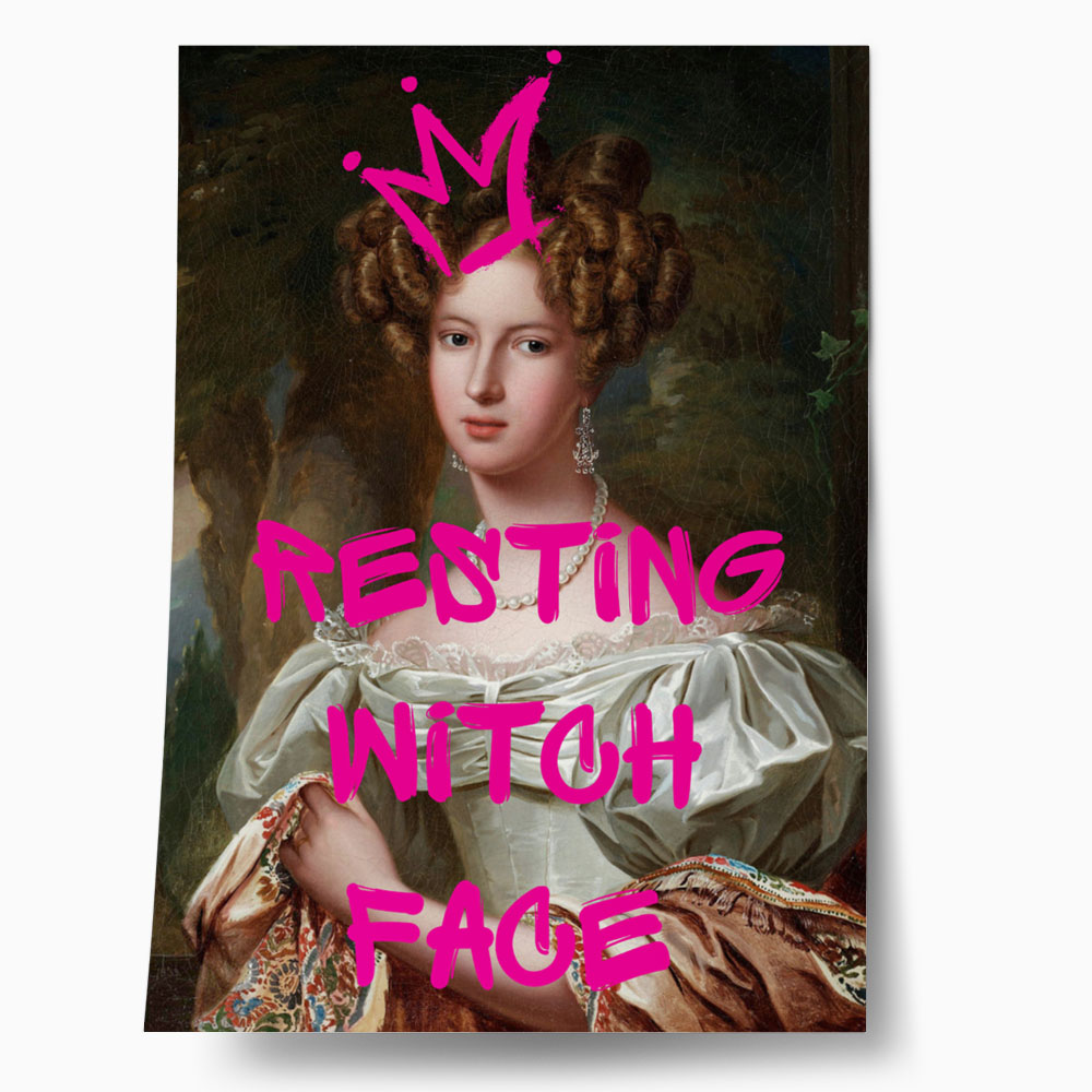 Πόστερ ALTERED ART RESTING WITCH FACE