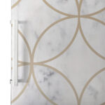 Αυτοκόλλητο ψυγείου BEIGE CIRCLES GEOMETRICAL MARBLE