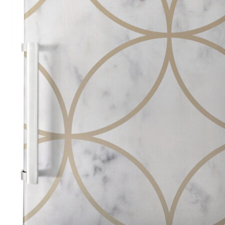 Αυτοκόλλητο ψυγείου BEIGE CIRCLES GEOMETRICAL MARBLE - Απομιμηση υλικων Sticky 2