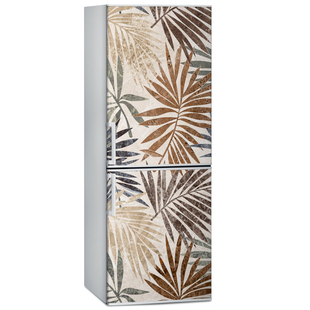 Αυτοκόλλητο ψυγείου BEIGE PALM LEAVES
